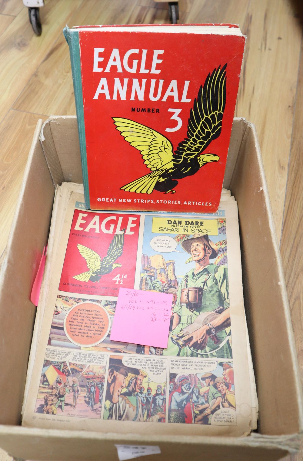 A collection of Eagle comics and an annual